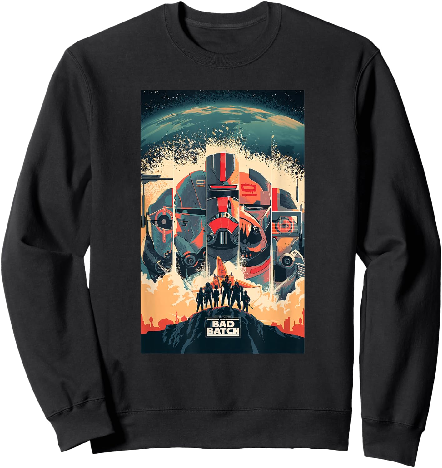 Star Wars The Bad Batch Clone Force 99 Series Poster Sweatshirt - Sweatshirt | Black