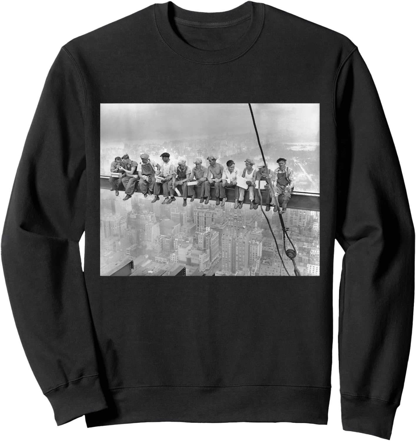 Lunch ATOP a Skyscraper New York Ironworkers Film Photograph Sweatshirt - Sweatshirt | Black