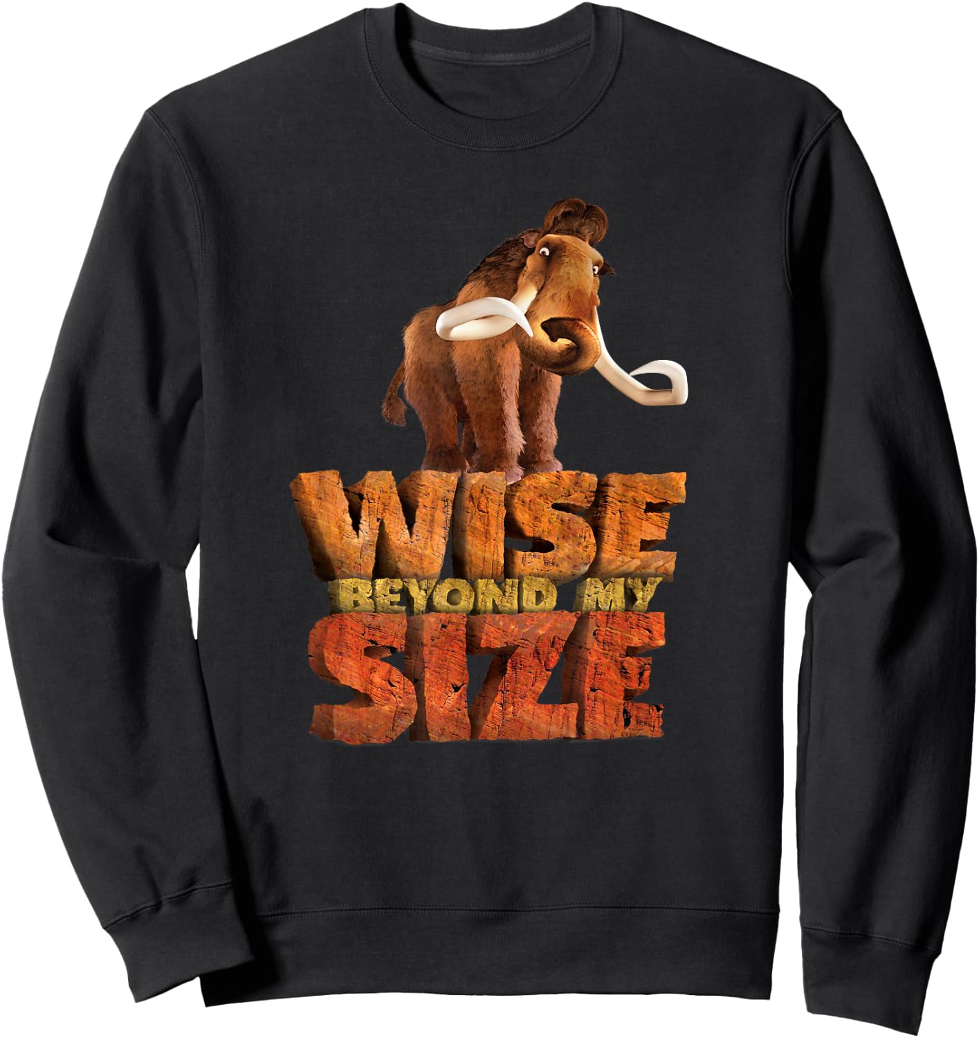 Ice Age Manny Mammoth Wise Beyond My Size Sweatshirt - Sweatshirt | Black