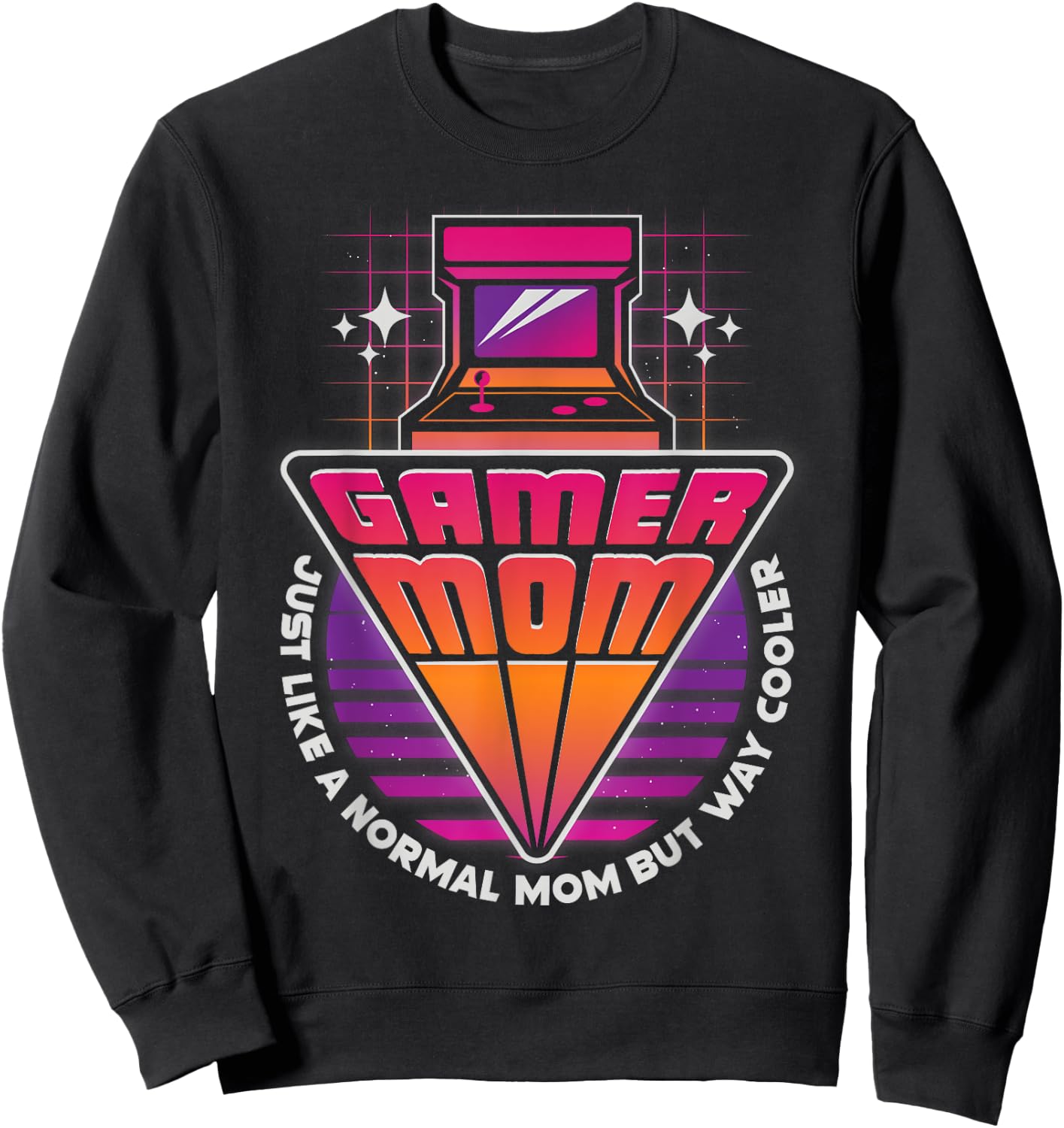Gamer Mom Mother's Day Arcade Video Game Gaming Mommy Mama Sweatshirt - Sweatshirt | Black