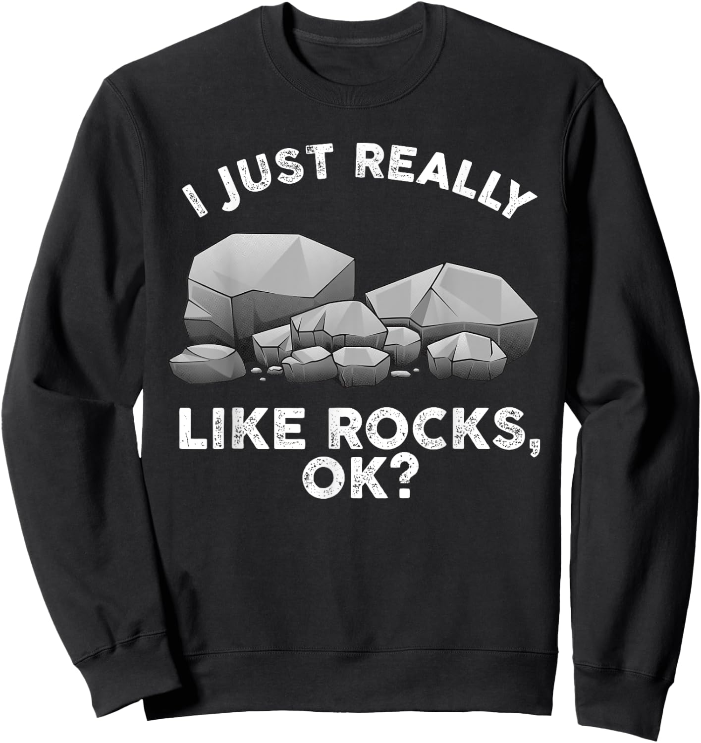 Cool Geology Design Women Geologist Rock Collector Sweatshirt - Sweatshirt | Black