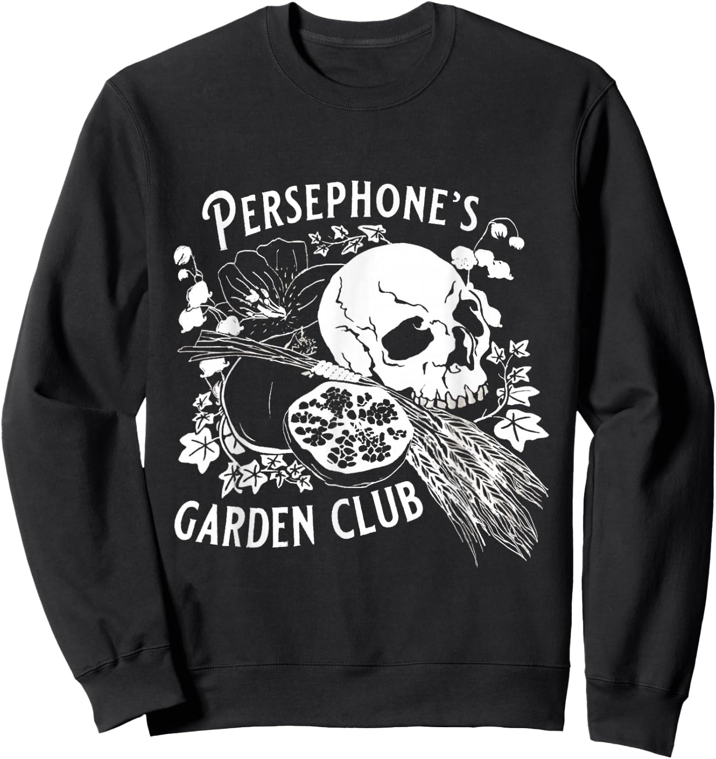 Persephone's Garden Club Sweatshirt - Sweatshirt | Black