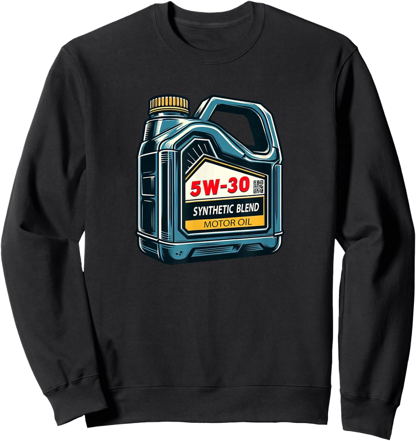 5W-30 Motor Oil Mechanic Sweatshirt - Sweatshirt | Black