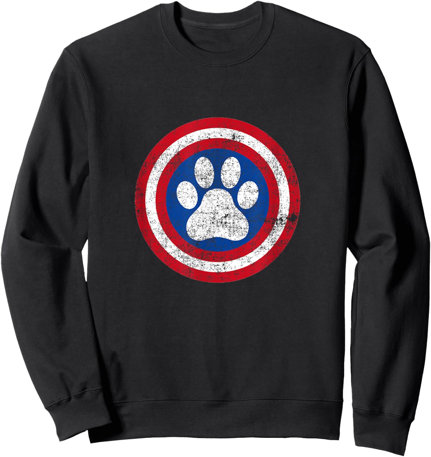 Captain Dog Super Hero Funny Pet Lover Sweatshirt - Sweatshirt | Black