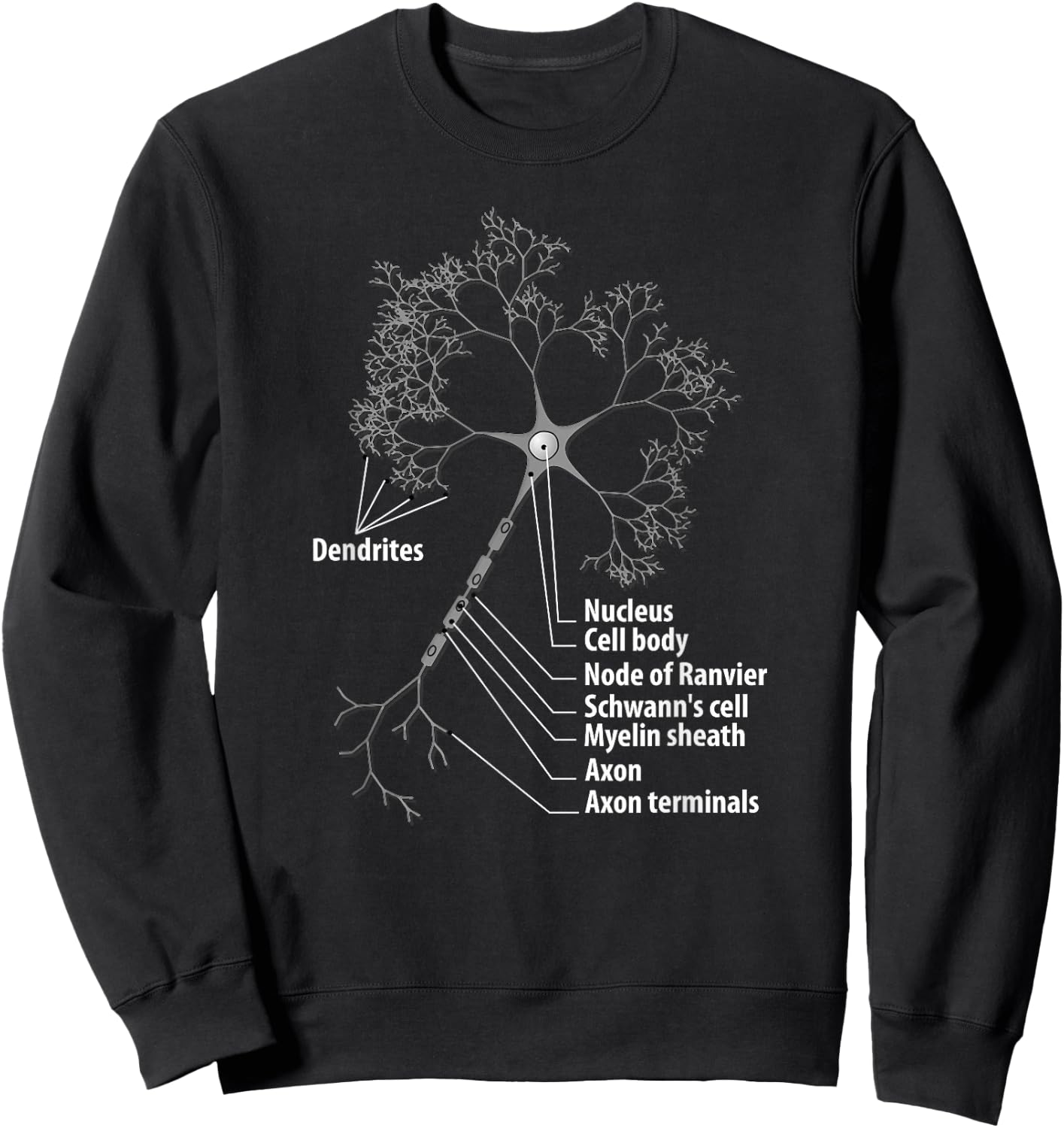 Neuron Biology Neuroscience Shirt Sweatshirt - Sweatshirt | Black