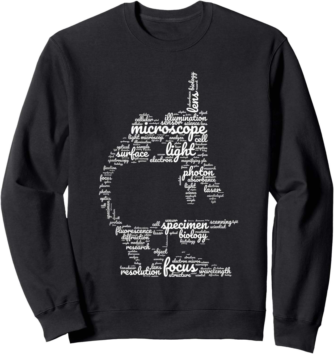 Microscopy Men Women Scientist Science Nerd Microbiology Sweatshirt - Sweatshirt | Black