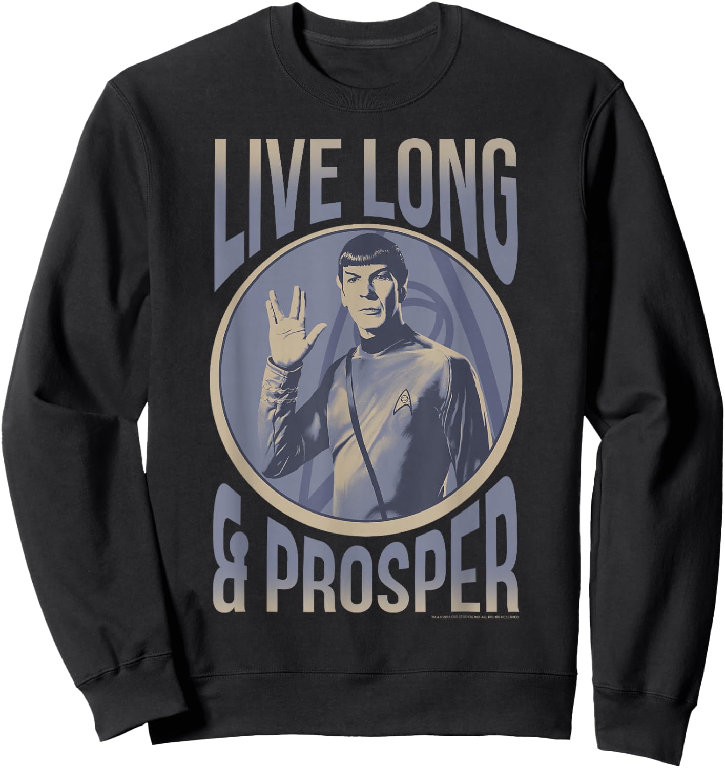 Star Trek: The Original Series Vintage Live Long & Prosper Sweatshirt - Sweatshirt | Black