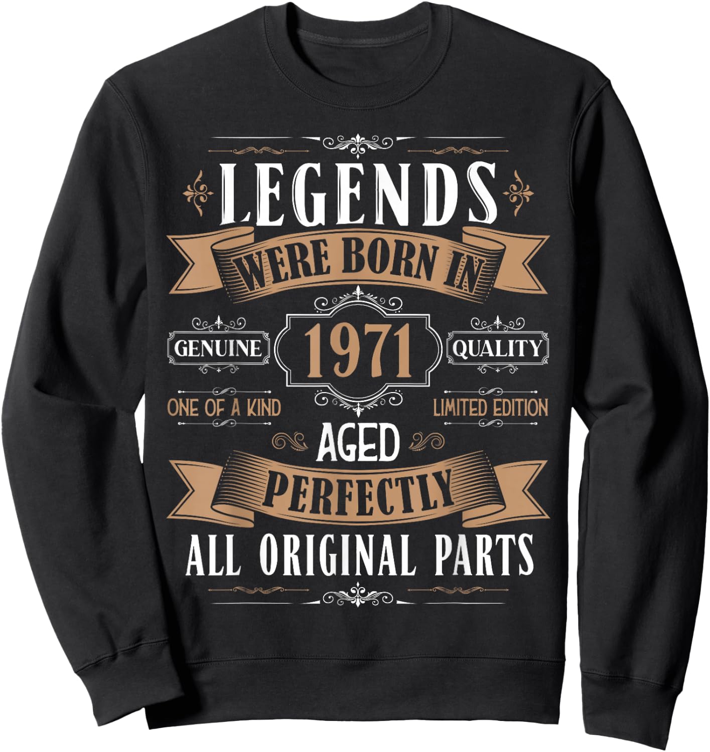 Legends Born in 1971 54th Birthday 54 Years Old Bday Men Sweatshirt - Sweatshirt | Black