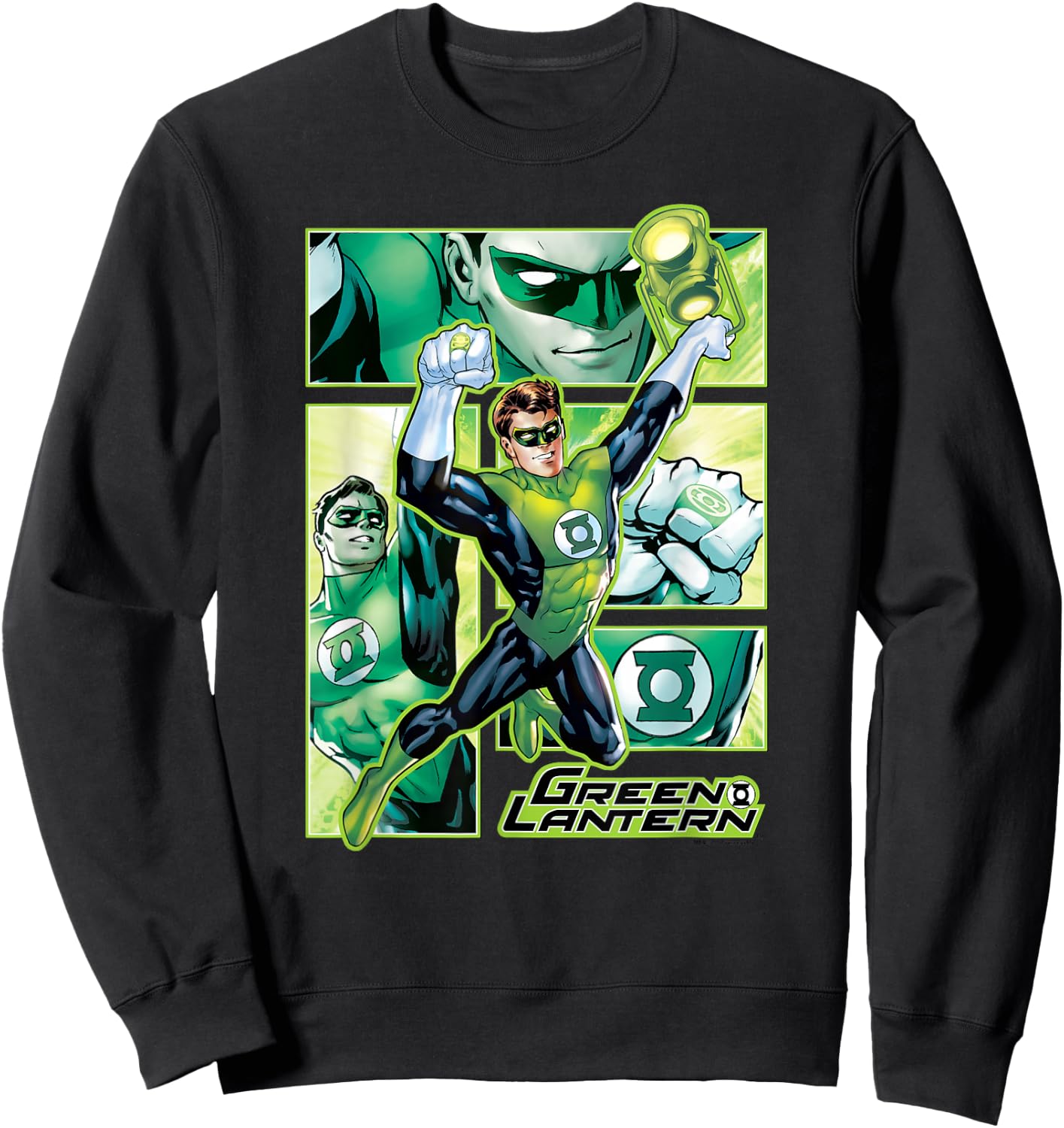Green Lantern Panels Sweatshirt - Sweatshirt | Black