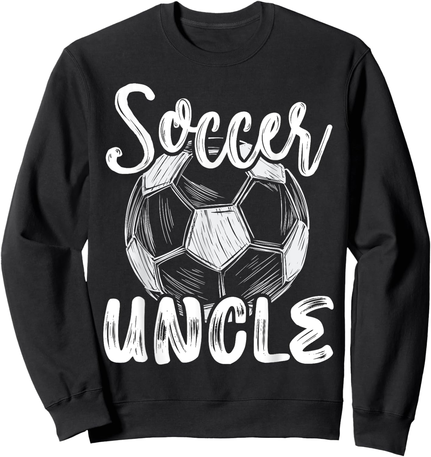 Soccer Uncle Family Matching Team Player Soccer Ball Sweatshirt - Sweatshirt | Black