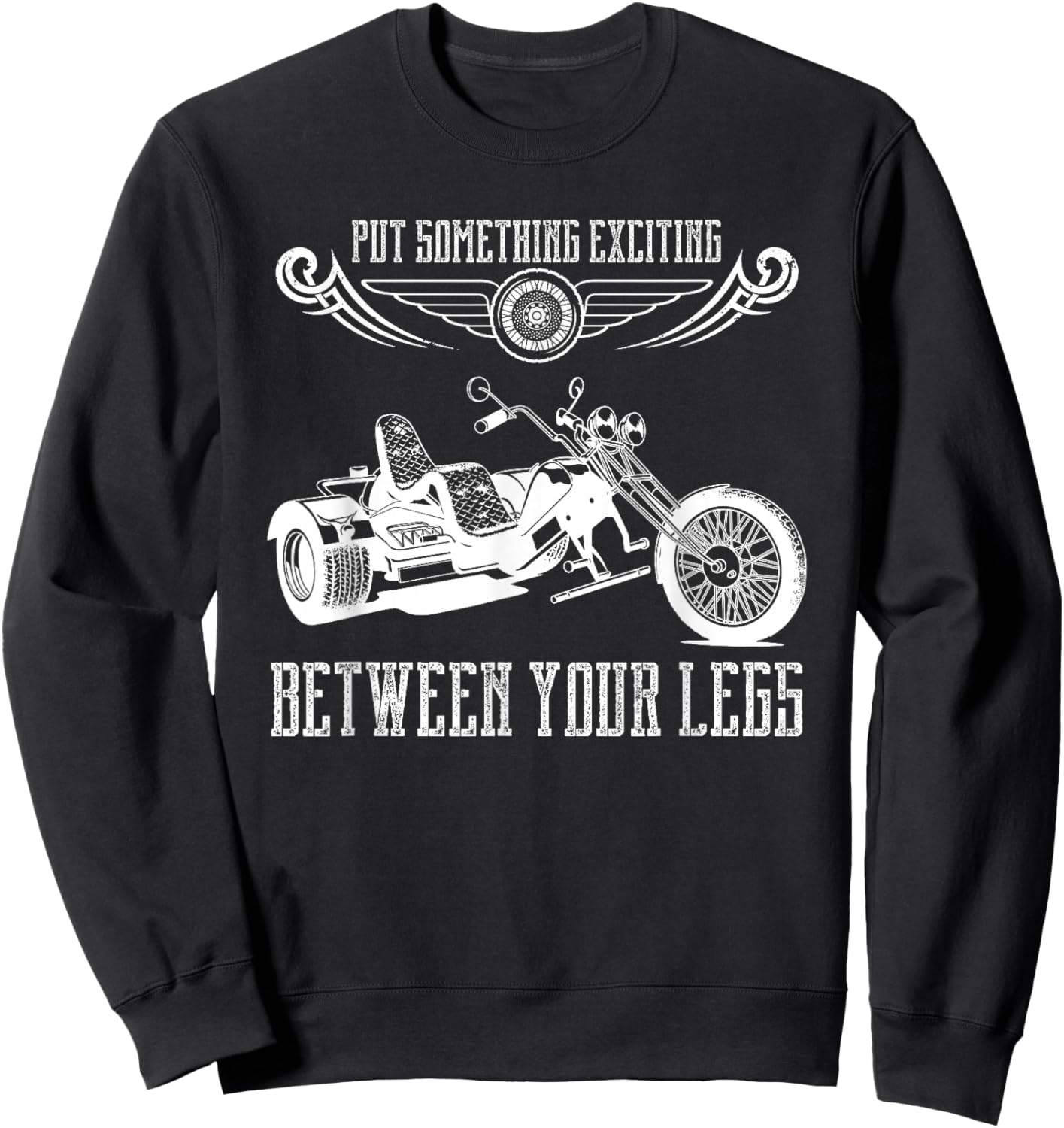 Funny Triker Motortrike Motorcycle Trike Three Wheeler Sweatshirt - Sweatshirt | Black