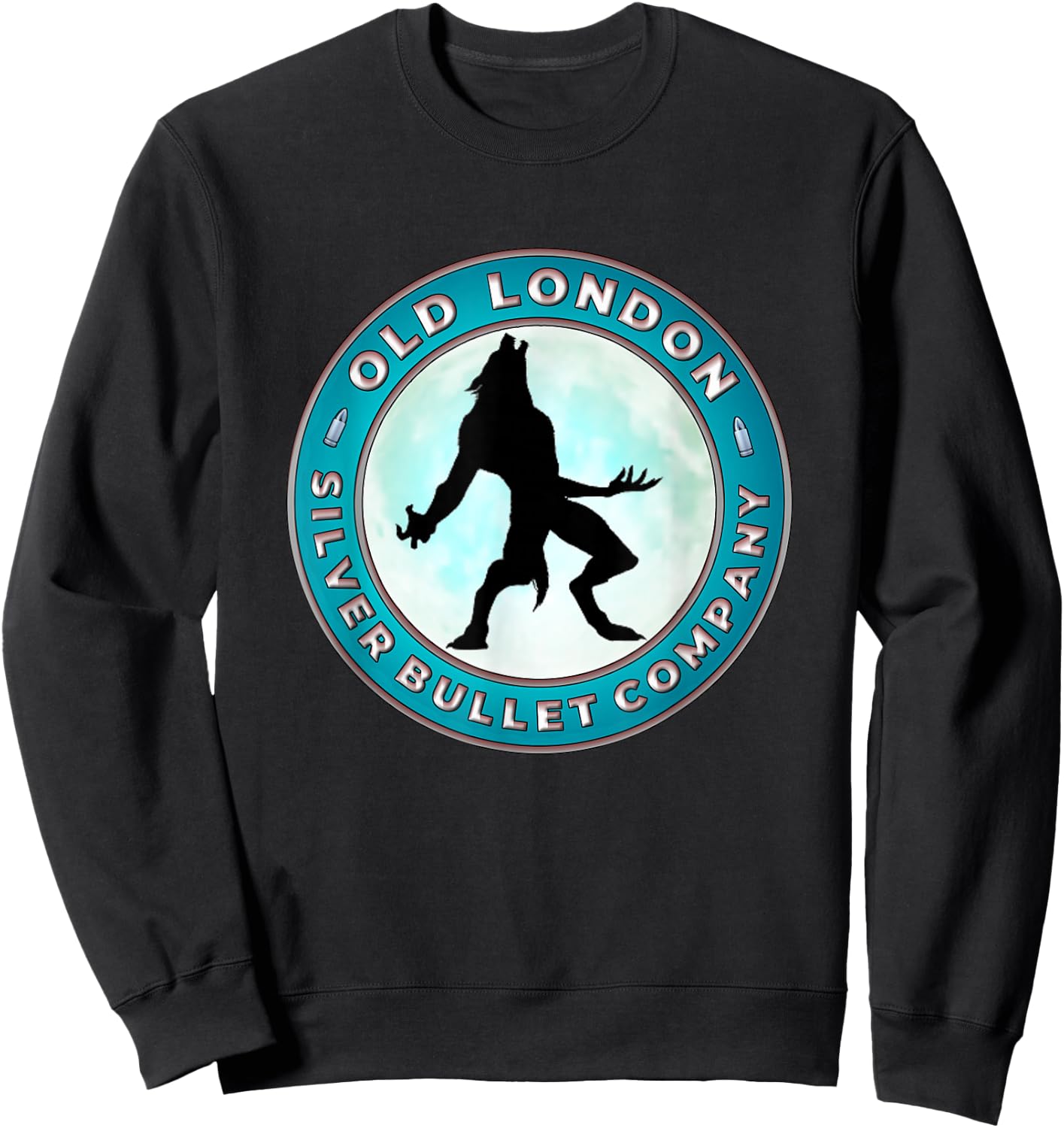 Werewolf Hunter Old London Silver Bullet Company Gift Sweatshirt - Sweatshirt | Black