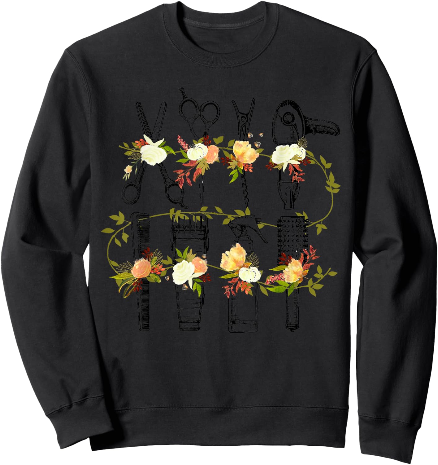 Funny Hair Stylist Tools Gift Hairdresser Women Barber Shop Sweatshirt - Sweatshirt | Black