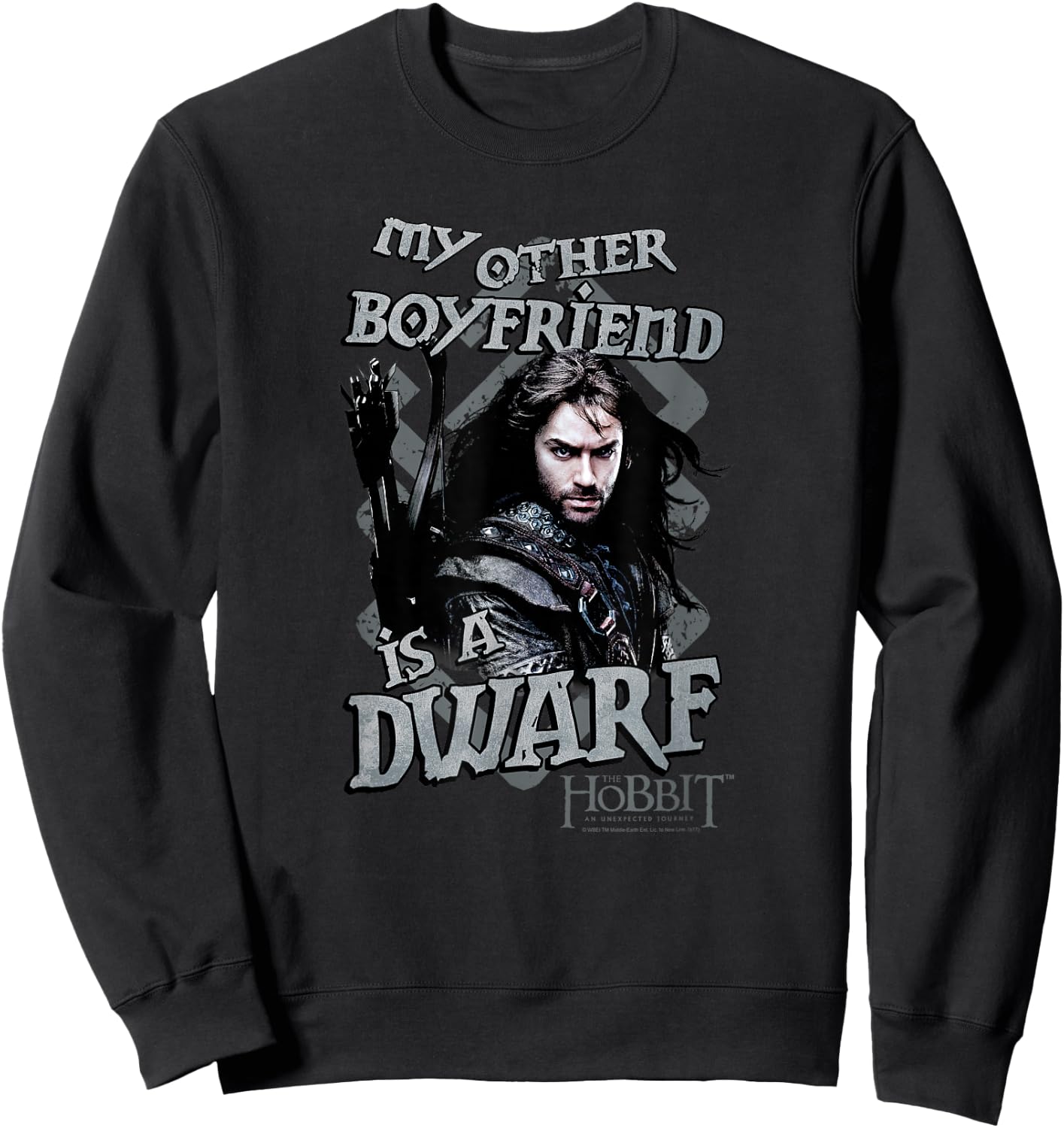 Hobbit Kili Other Boyfriend Sweatshirt - Sweatshirt | Black