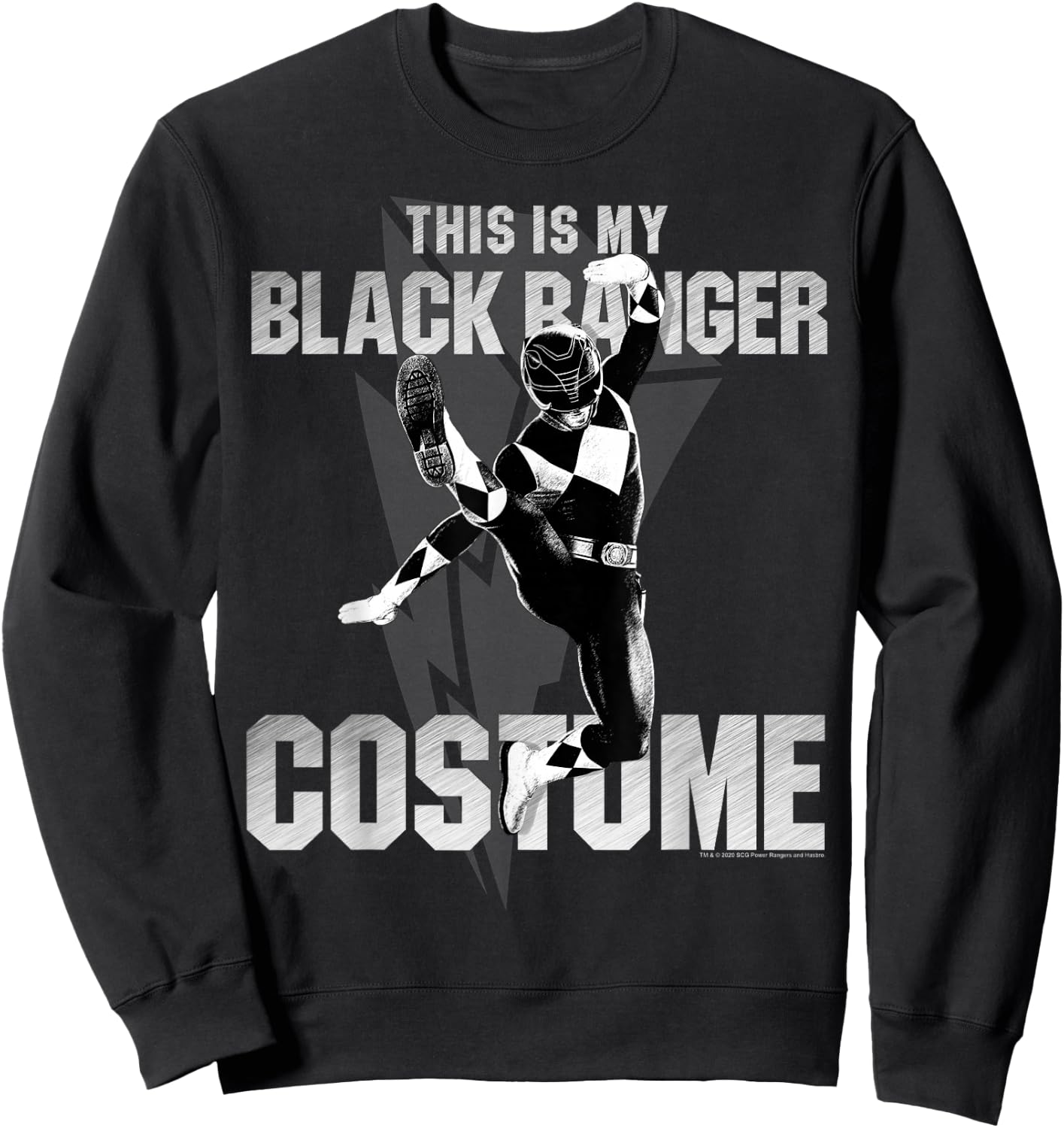 Power Rangers Black Ranger Halloween Costume Vintage Sweatshirt - Sweatshirt | Black