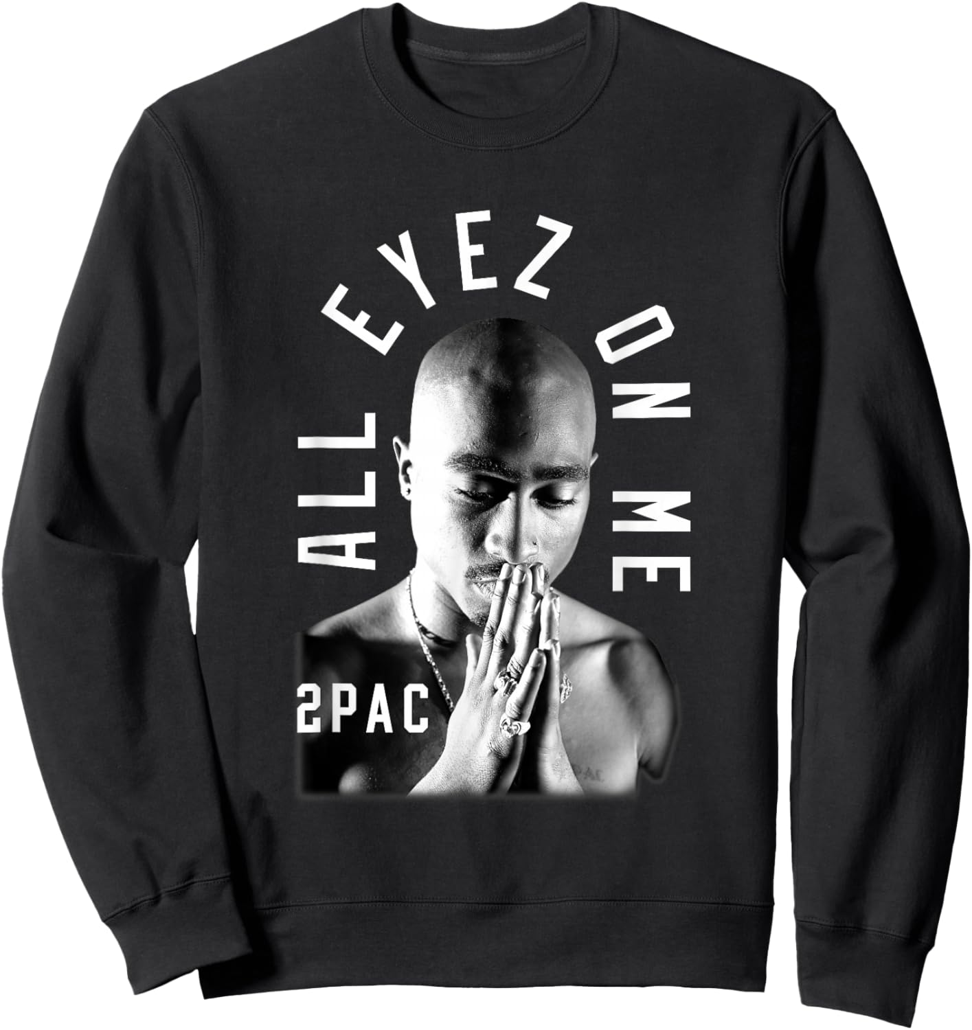 Tupac Shakur Me Against the World Classic Fit - Black, Cotton, Polyester, Short Sleeve Sweatshirt - Sweatshirt | Black