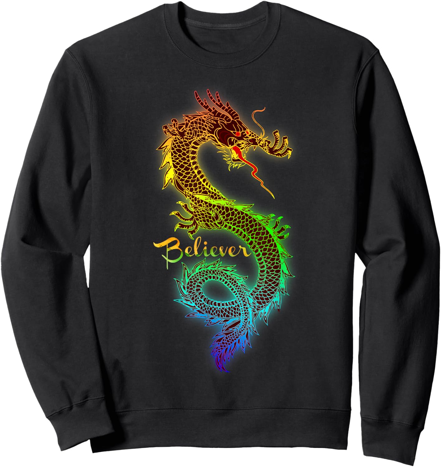 Dragon Believer - Imagine this Gift Dragon Fans Sweatshirt - Sweatshirt | Black
