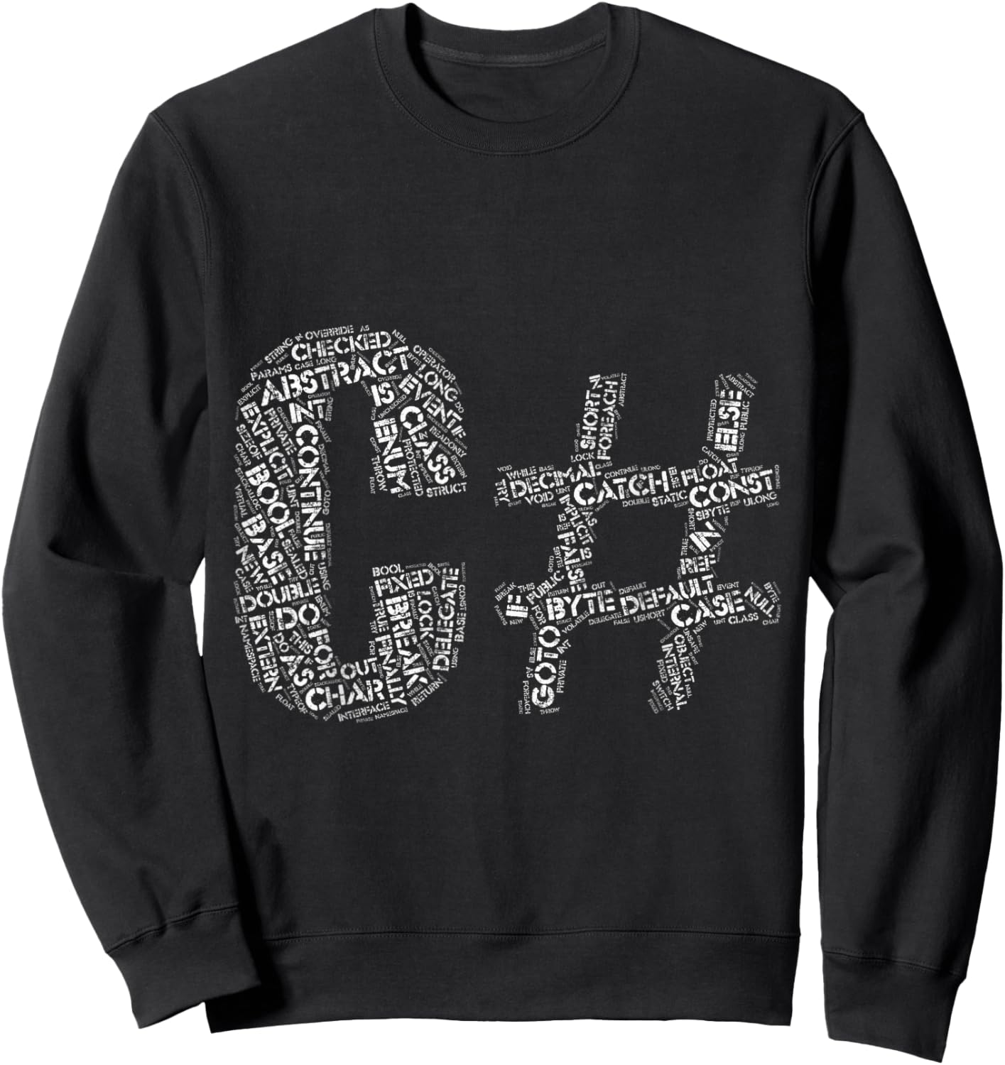 C# Keywords Sweatshirt - Sweatshirt | Black