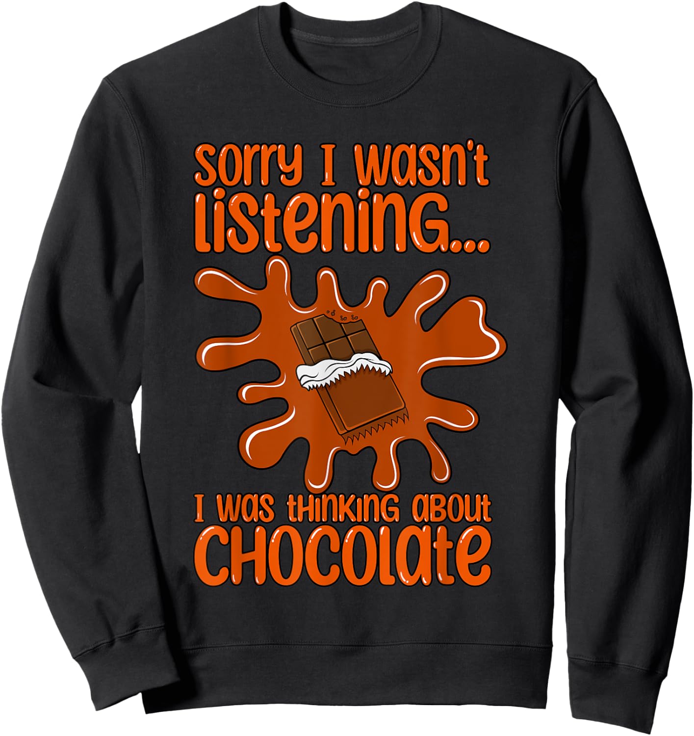Thinking About Dark Chocolate Cocoa Expert Sweatshirt - Sweatshirt | Black