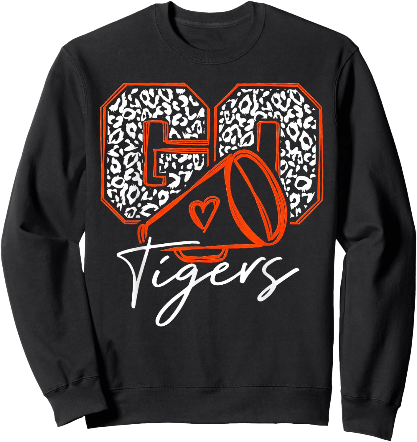 Go Cheer Tigers Football Sweatshirt - Sweatshirt | Black