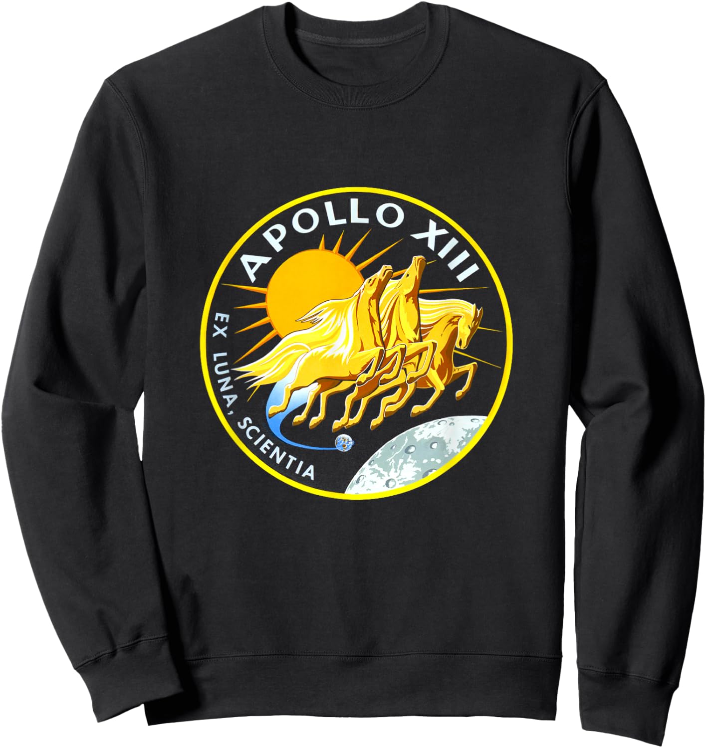 NASA Apollo 13 Mission Badge Sweatshirt - Sweatshirt | Black