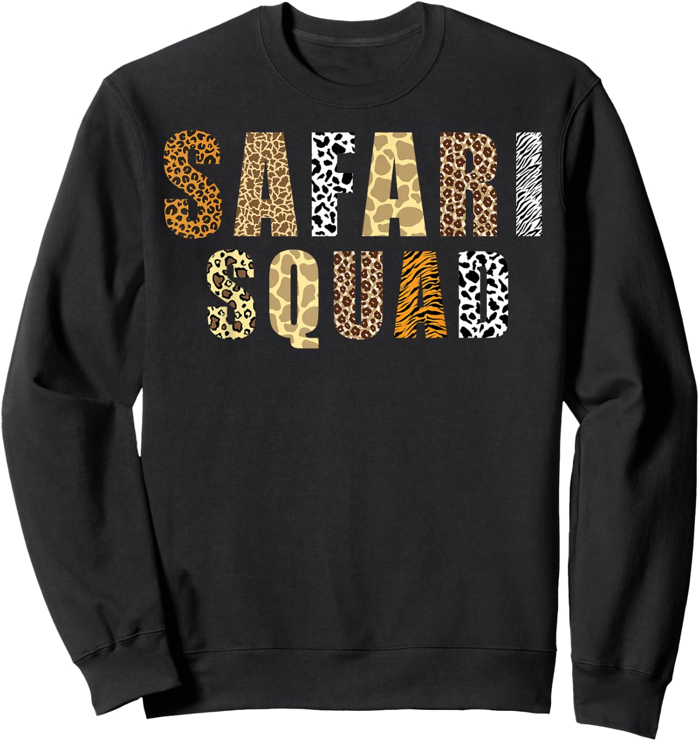 Cool Safari Women Zoologist African Animal Print Zoo Sweatshirt - Sweatshirt | Black