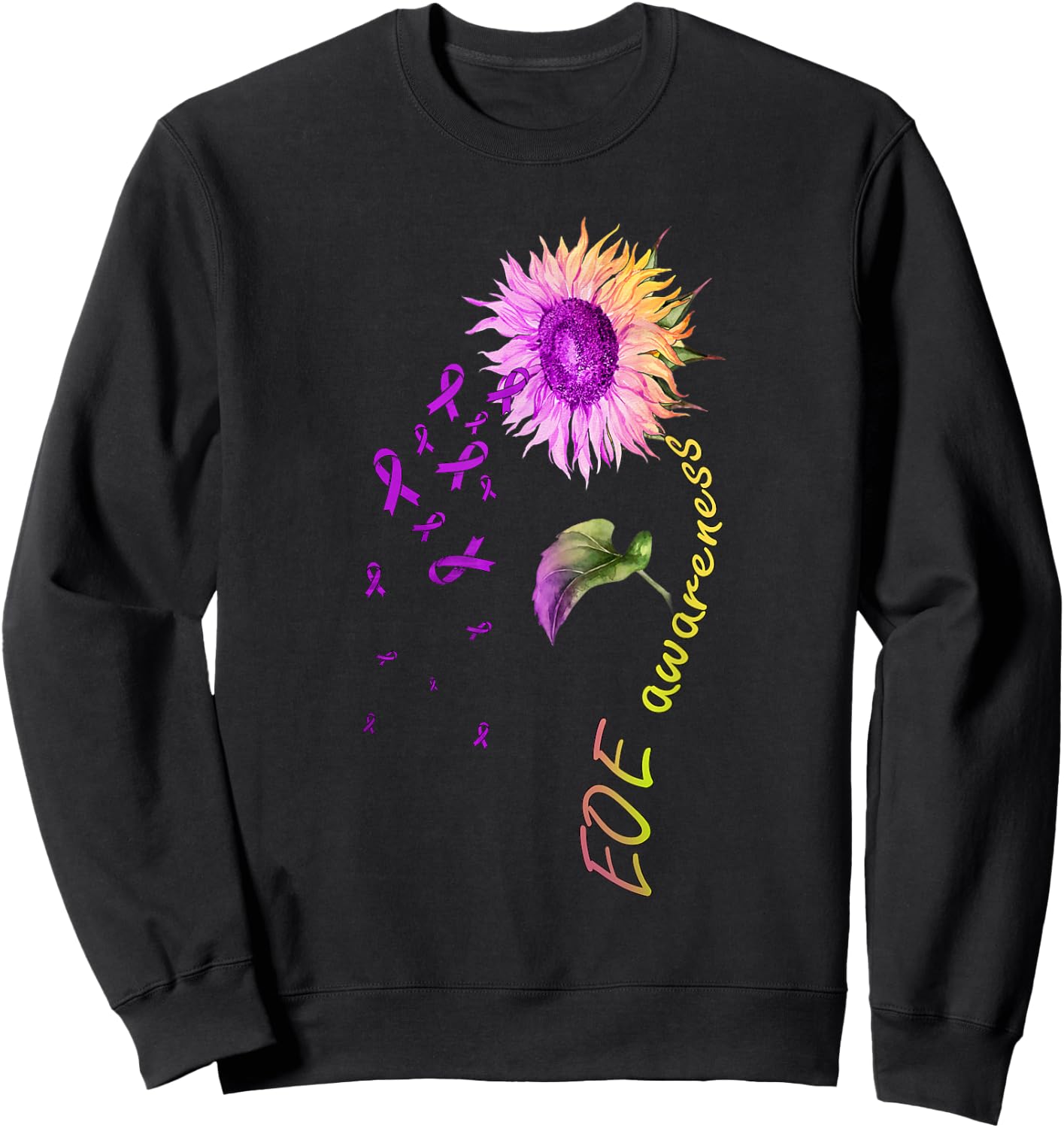 EOE Awareness Sunflower Sweatshirt - Sweatshirt | Black