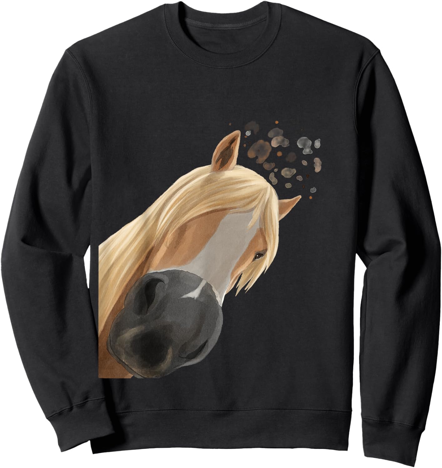 Funny Curious Haflinger Horse Sweatshirt - Sweatshirt | Black