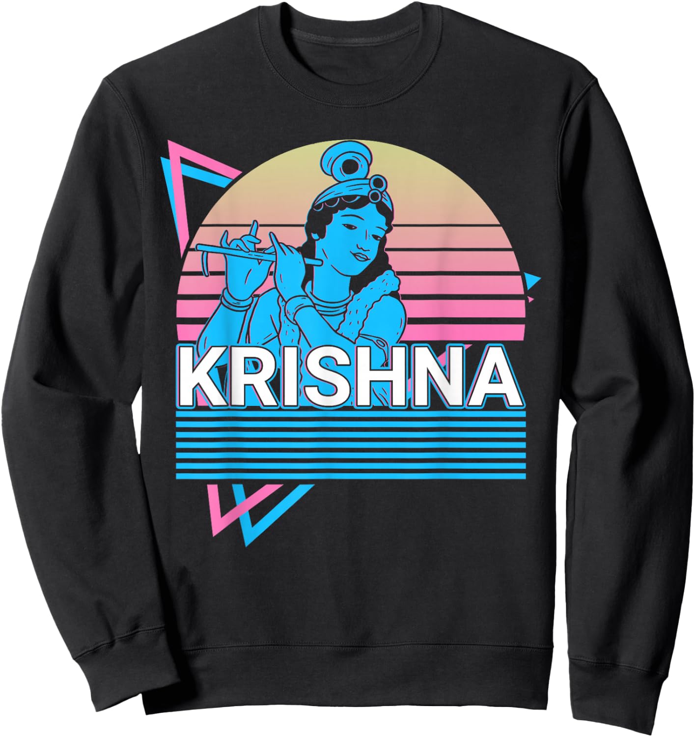 Krishna Hindu God Ancient Hindu Mythology Sweatshirt - Sweatshirt | Black