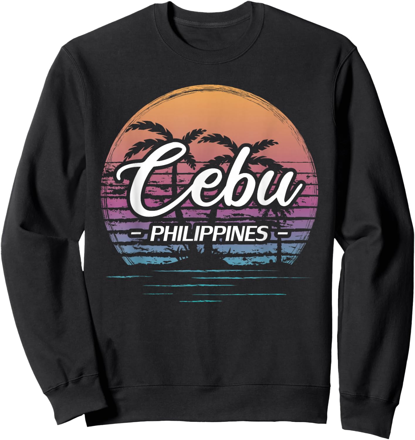 Vintage Philippines Vacation Travel Asia Cebu Sweatshirt - Sweatshirt | Black