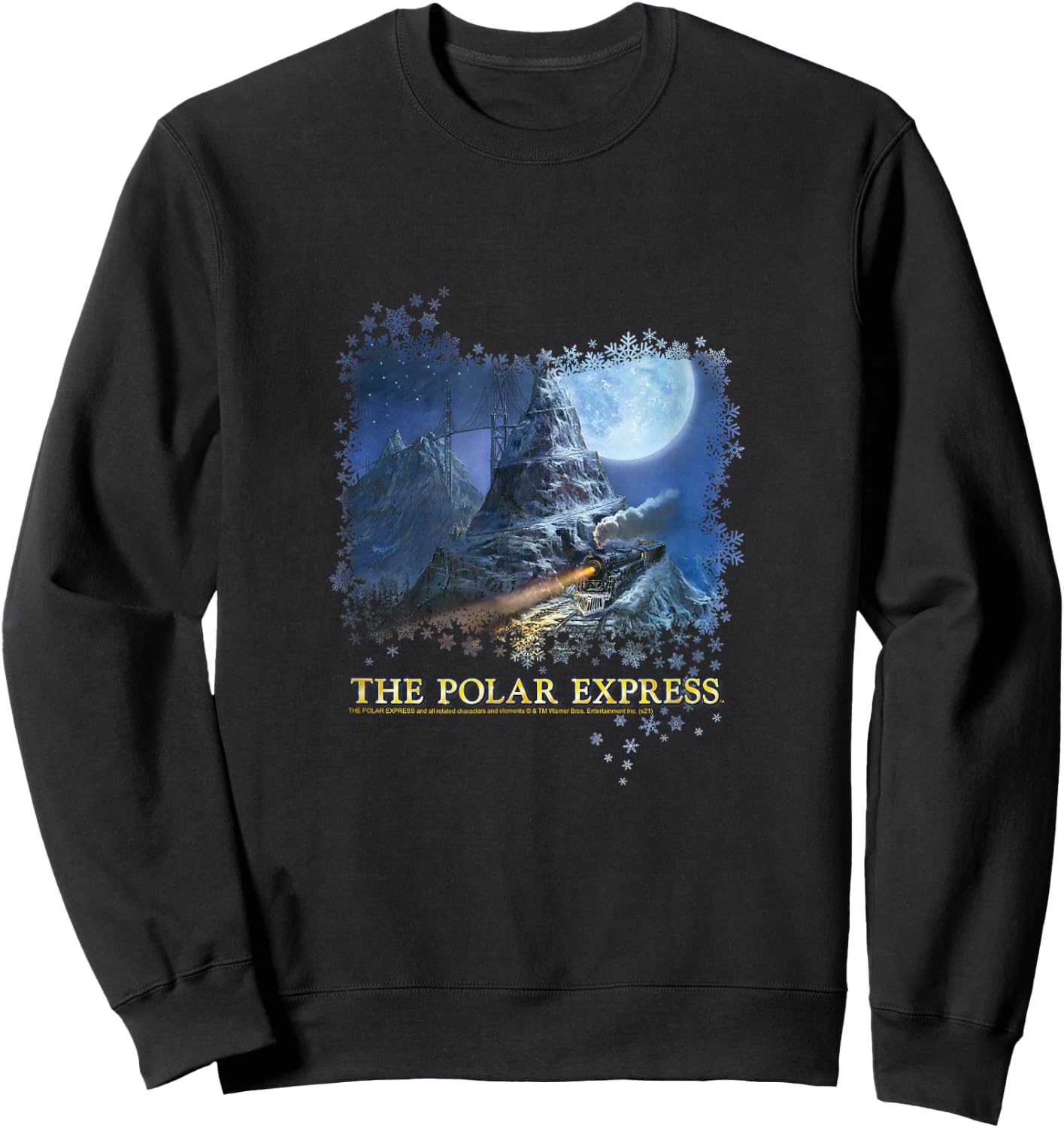 Polar Express Mountain Painting Sweatshirt - Sweatshirt | Black