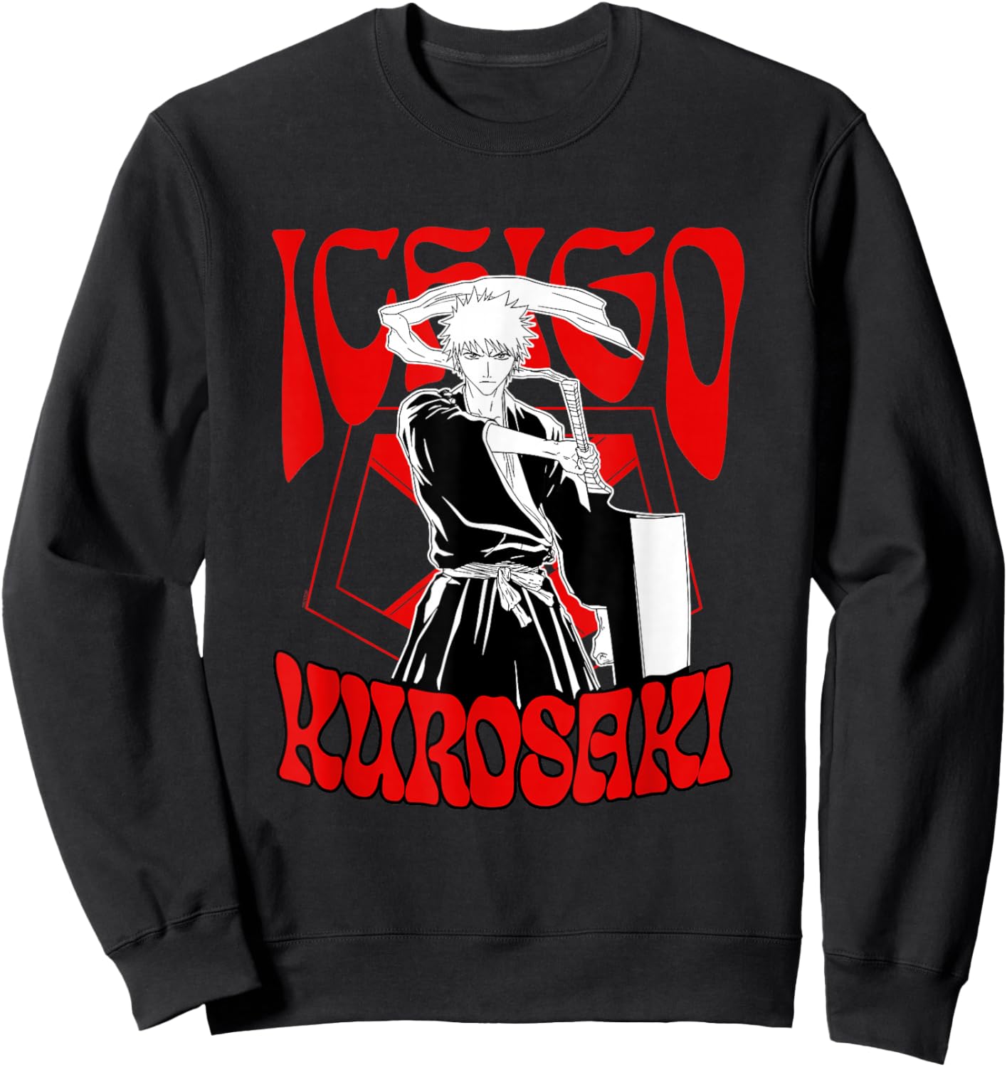 Bleach Ichigo Kurosaki New Age 60's Type Anime Sweatshirt - Sweatshirt | Black