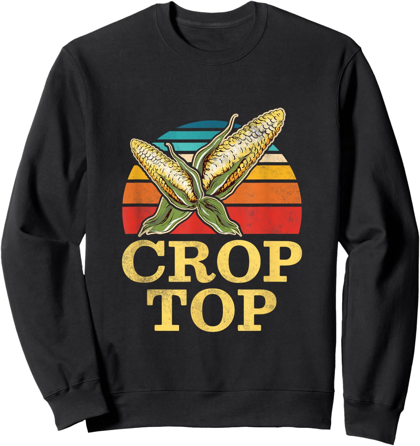Crop top, Corn Farmer Sweatshirt - Sweatshirt | Black