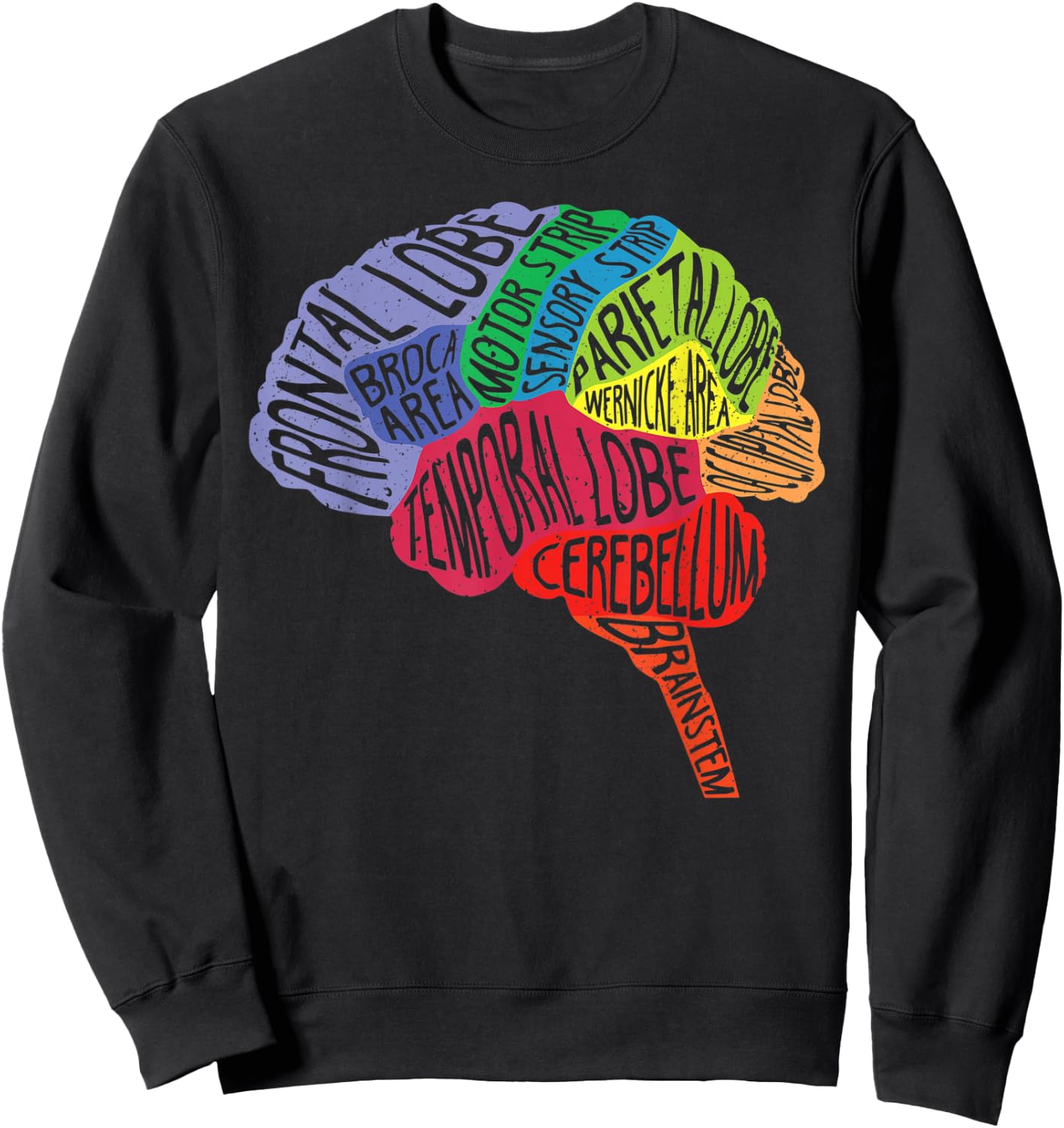 Parts Area Brain Neurologist Neurology Brain Map Surgeon Sweatshirt - Sweatshirt | Black