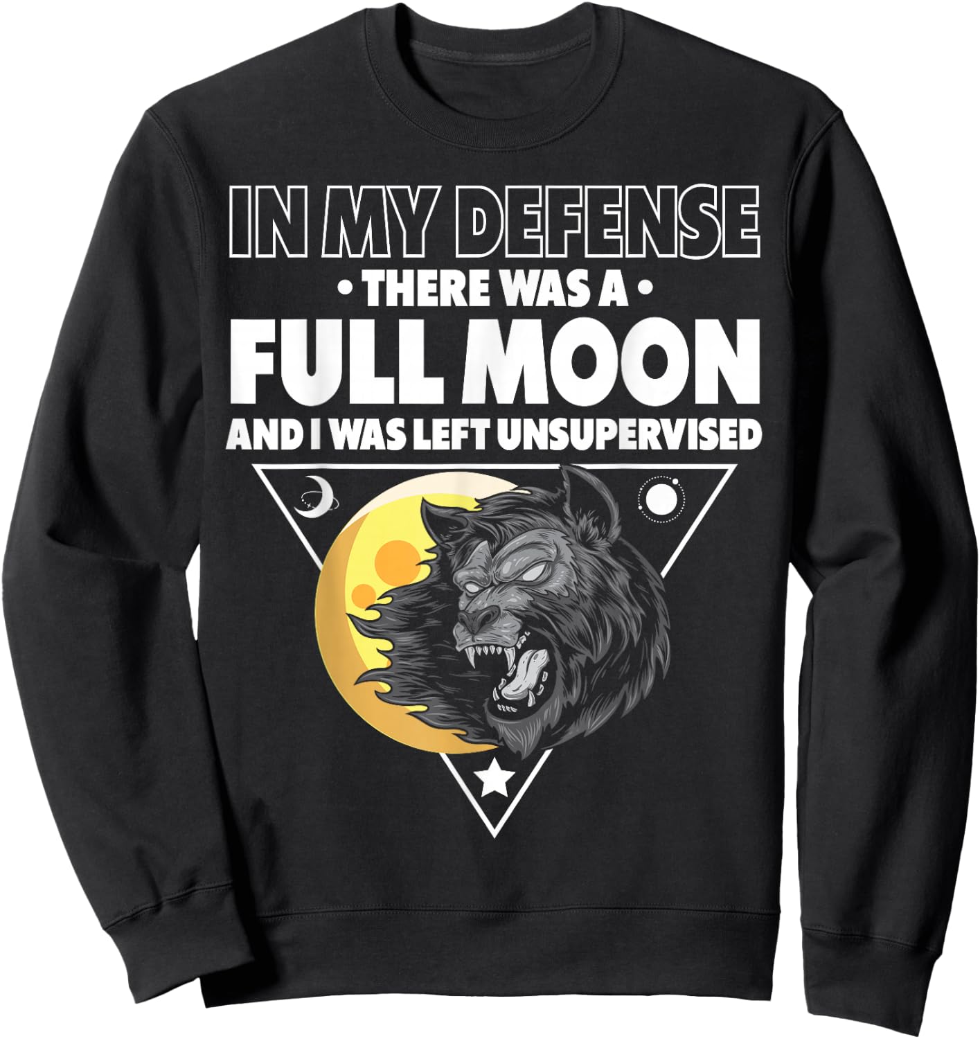 Werewolf Full Moon Werewolf Sweatshirt - Sweatshirt | Black