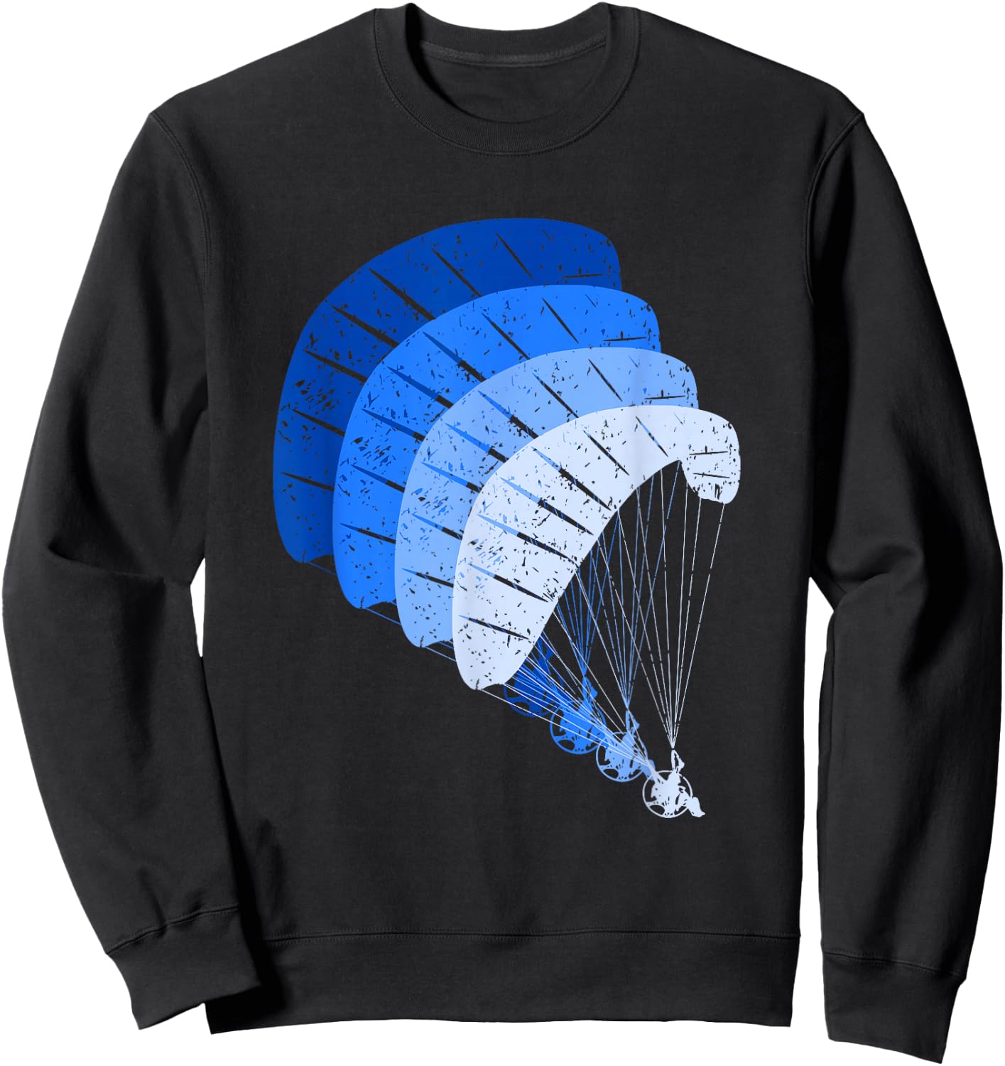 Vintage Powered Paragliding Shirt Paramotor Paraglider Sweatshirt - Sweatshirt | Black