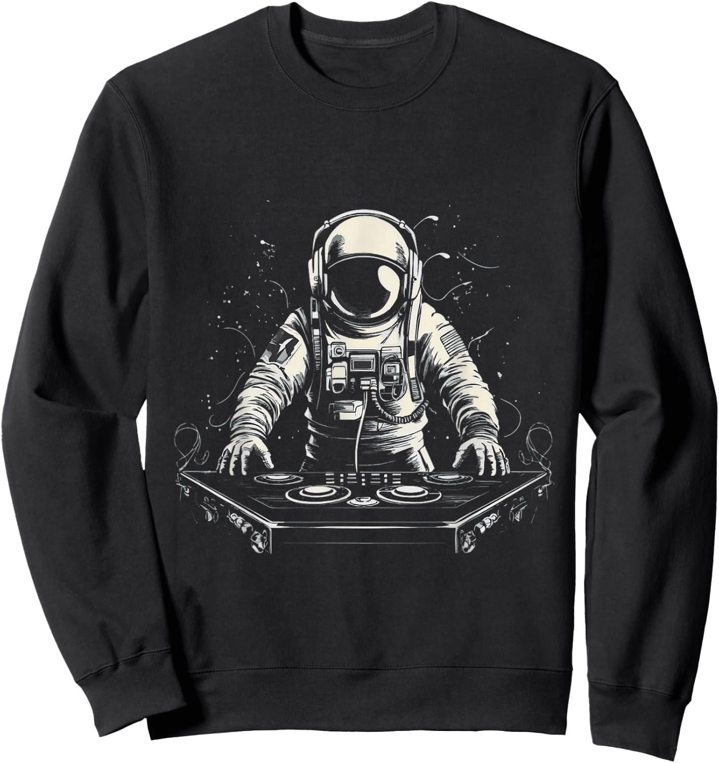 Astronaut DJ In Space Sweatshirt - Sweatshirt | Black