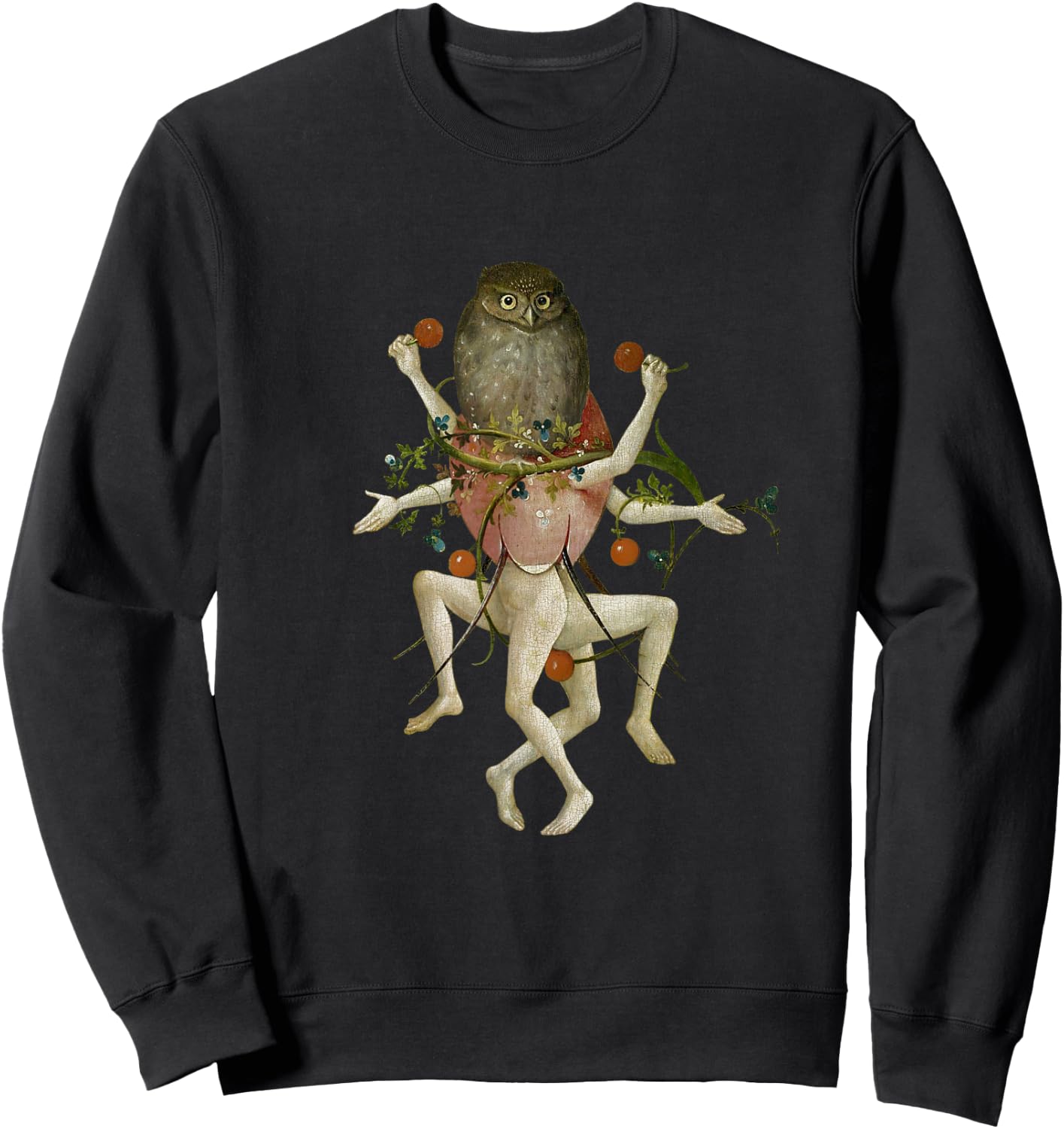 Hieronymus Bosch The Garden of Earthly Delights Owl Sweatshirt - Sweatshirt | Black