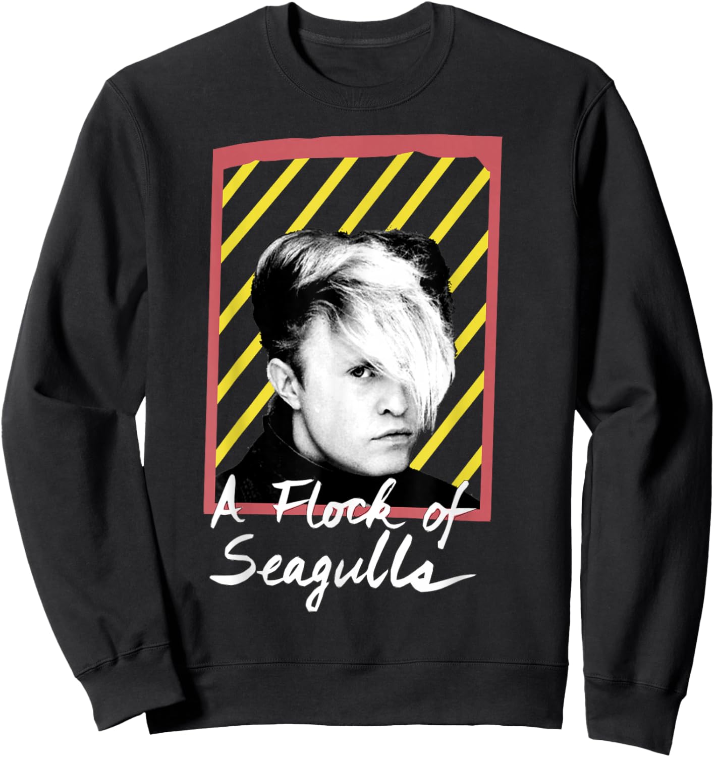A Flock of Seagulls - 80s Stripes Sweatshirt - Sweatshirt | Black