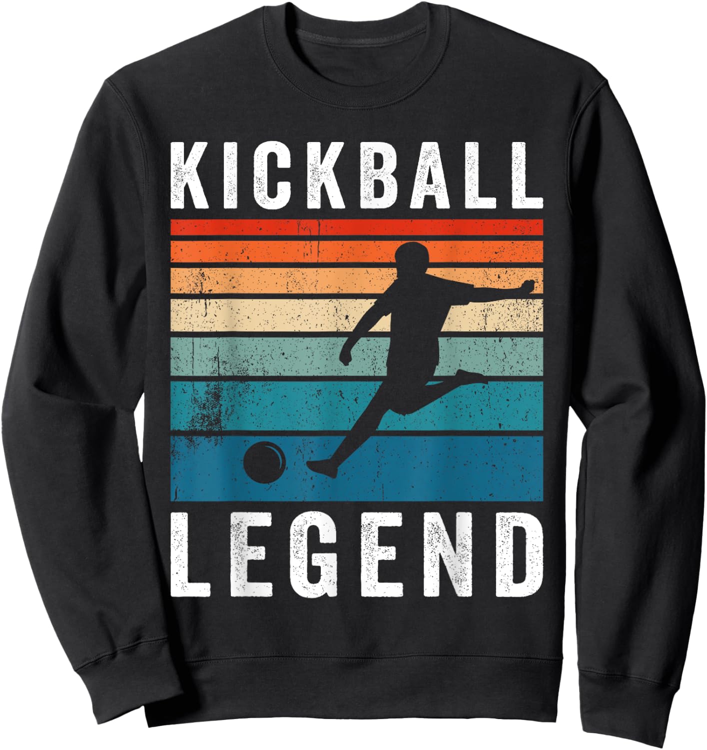 Kickball Legend Funny Kickball Player Retro Kickball Sweatshirt - Sweatshirt | Black
