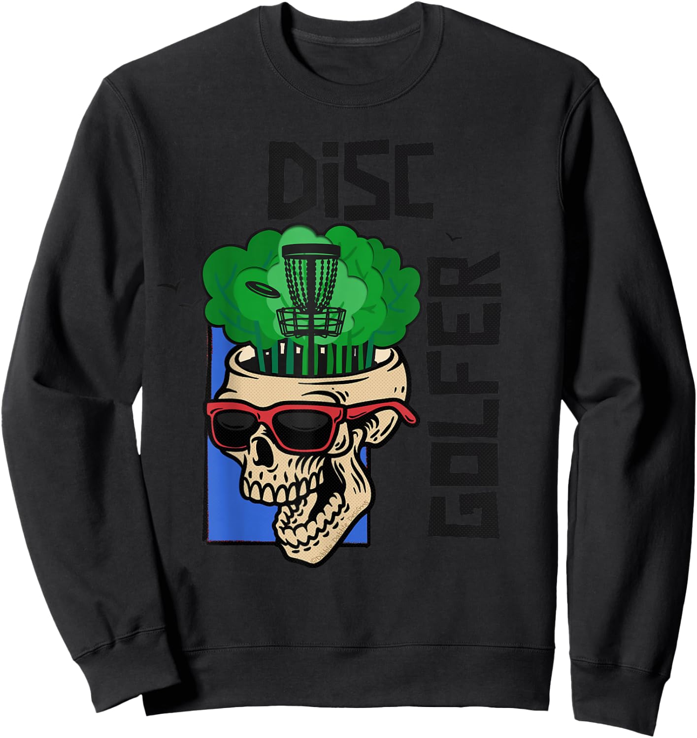 Funny Disc Golf on the Brain - Disc Golf Sweatshirt - Sweatshirt | Black