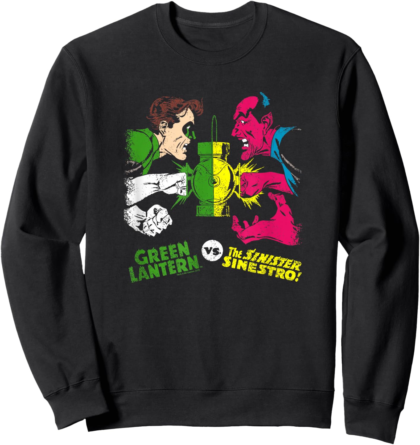 Green Lantern vs Sinestro T Shirt Sweatshirt - Sweatshirt | Black