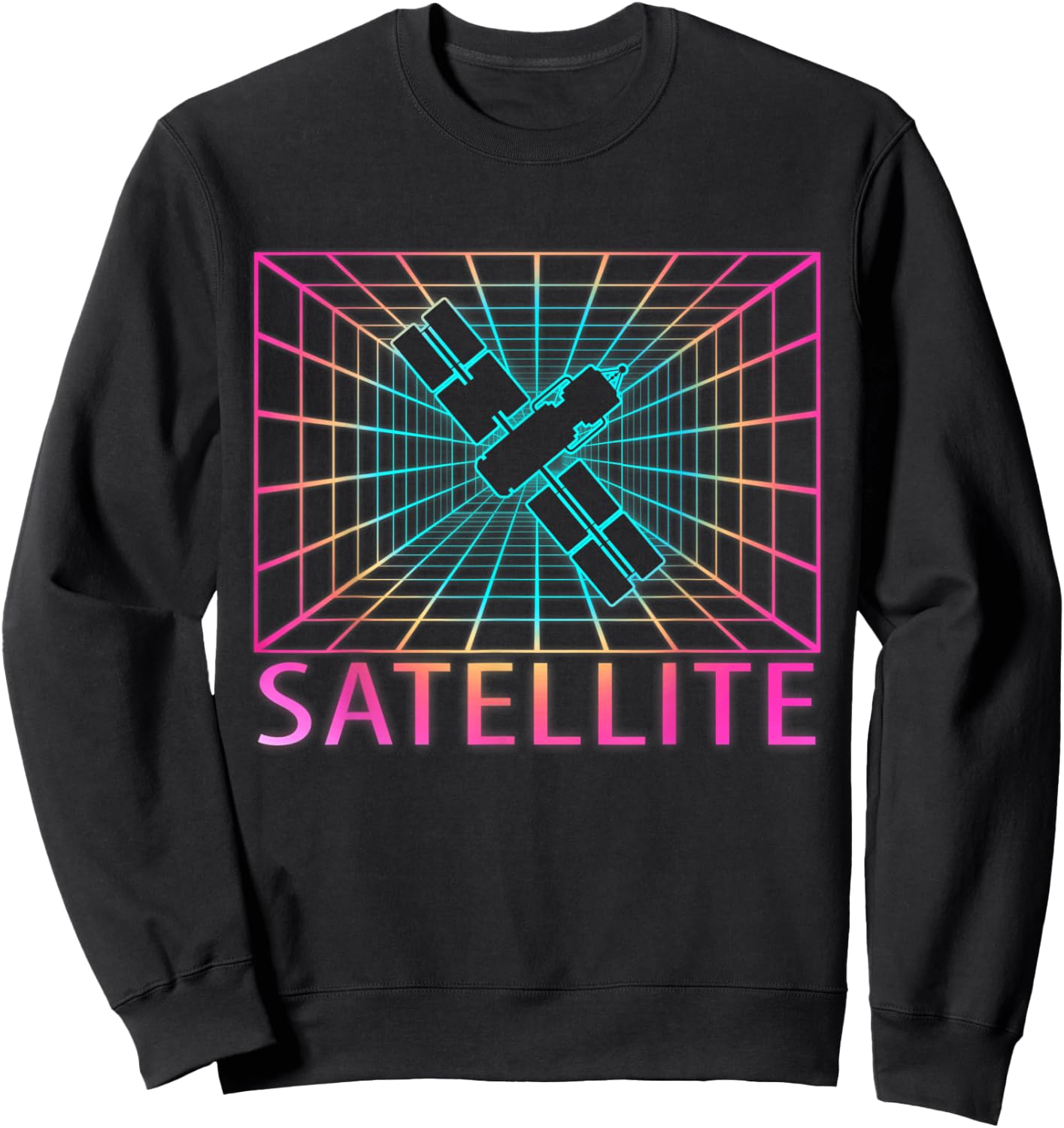 Satellite Retro Gift Sweatshirt - Sweatshirt | Black