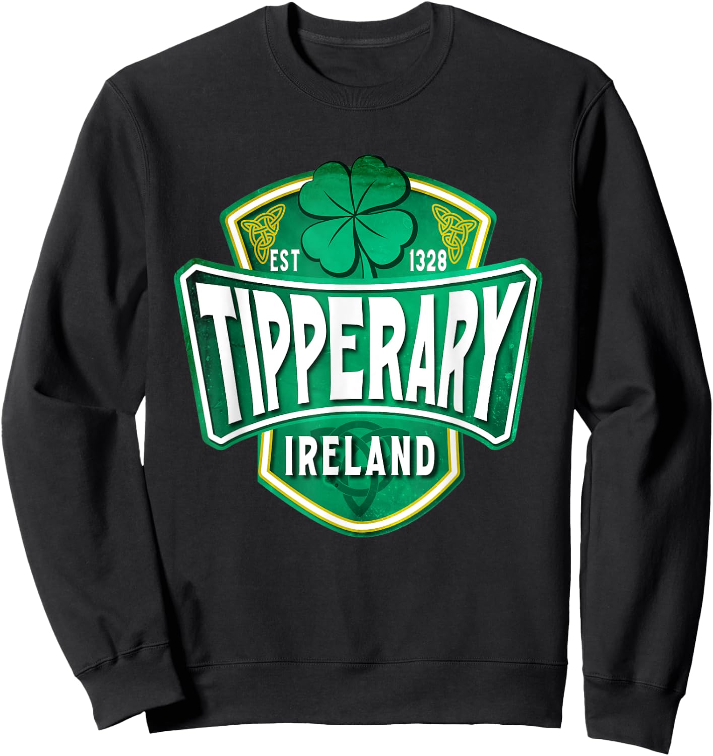 County Tipperary Ireland Irish Gaelic Football Hurling Badge Sweatshirt - Sweatshirt | Black
