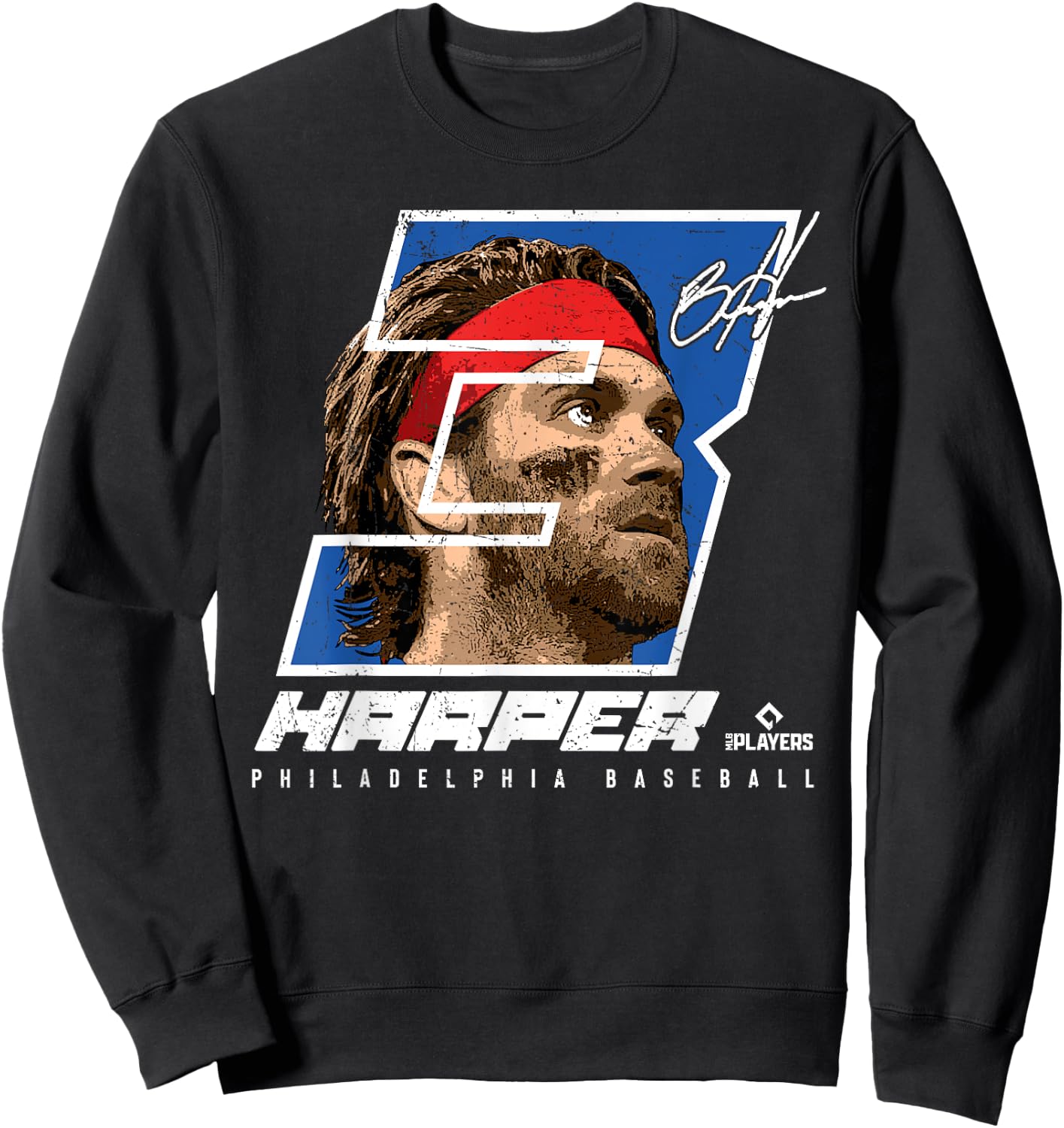 Bryce Harper - Silhouette Bam Bam Philadelphia MLBPA Sweatshirt - Sweatshirt | Black