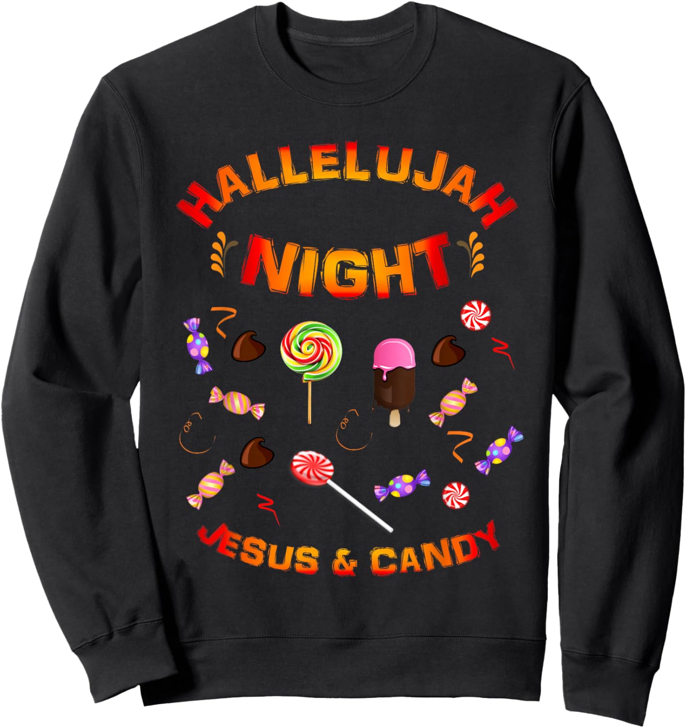 Hallelujah Night Religious Halloween Alternative Celebration Sweatshirt - Sweatshirt | Black