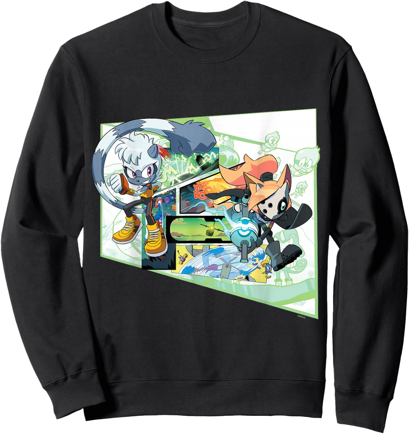Sonic the Hedgehog Tangle & Whisper Comic Sweatshirt - Sweatshirt | Black