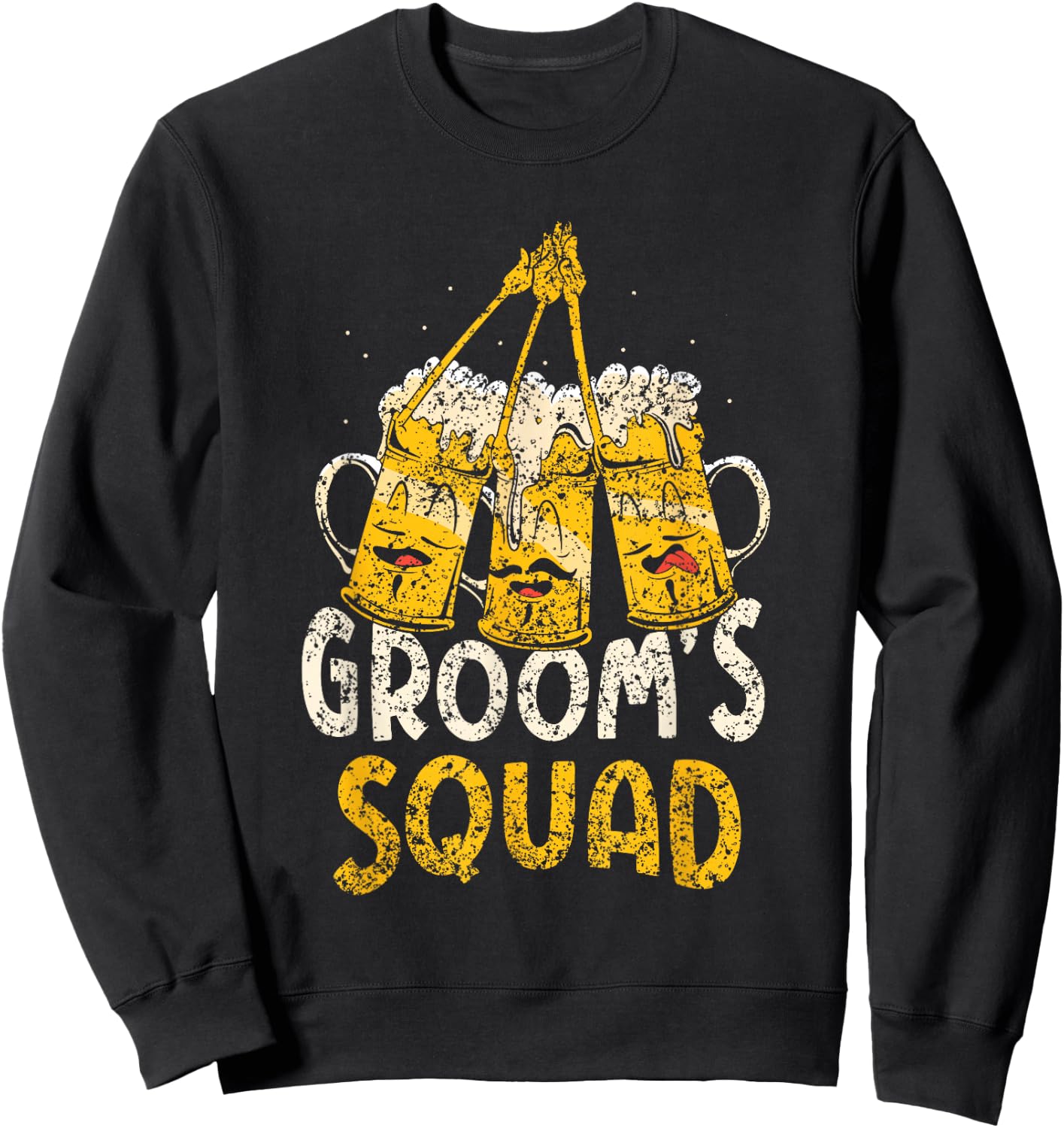 Groom's Squad Groom Party Bride Bachelor Team Sweatshirt - Sweatshirt | Black