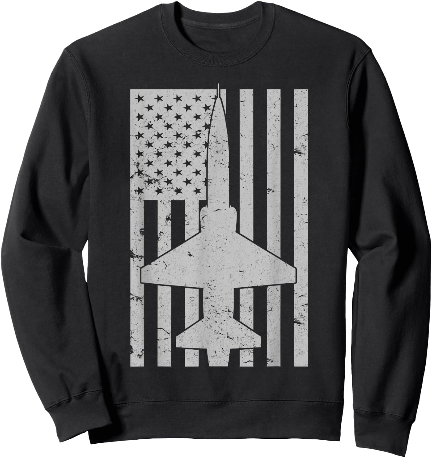 T-38 Talon Patriotic Vintage Jet Trainer Pilot Women Kids Men Sweatshirt - Sweatshirt | Black