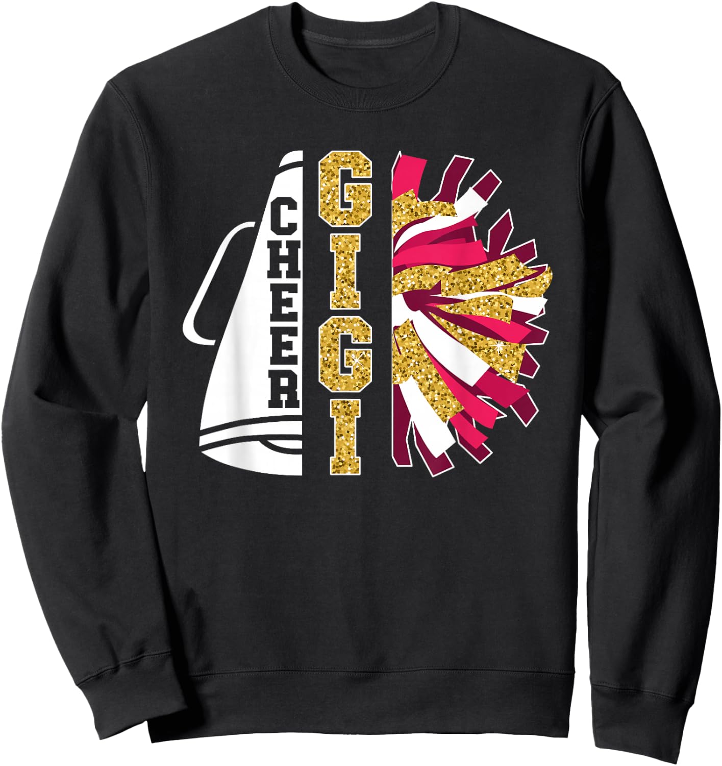 Cute Cheer Gigi Of A Cheerleader Gigi Grandma Sweatshirt - Sweatshirt | Black